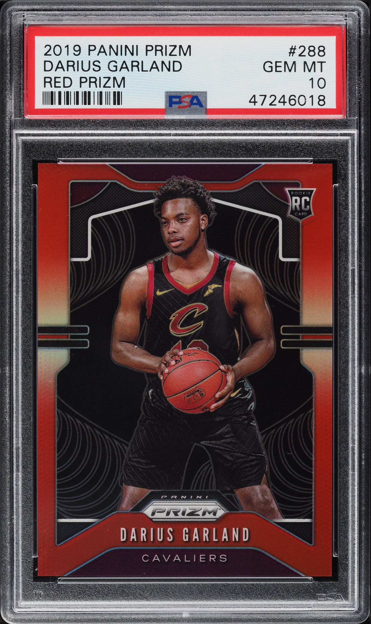 2019 PANINI PRIZM RED PRIZMS DARIUS GARLAND ROOKIE /299 #288 PSA 10 GEM MINT