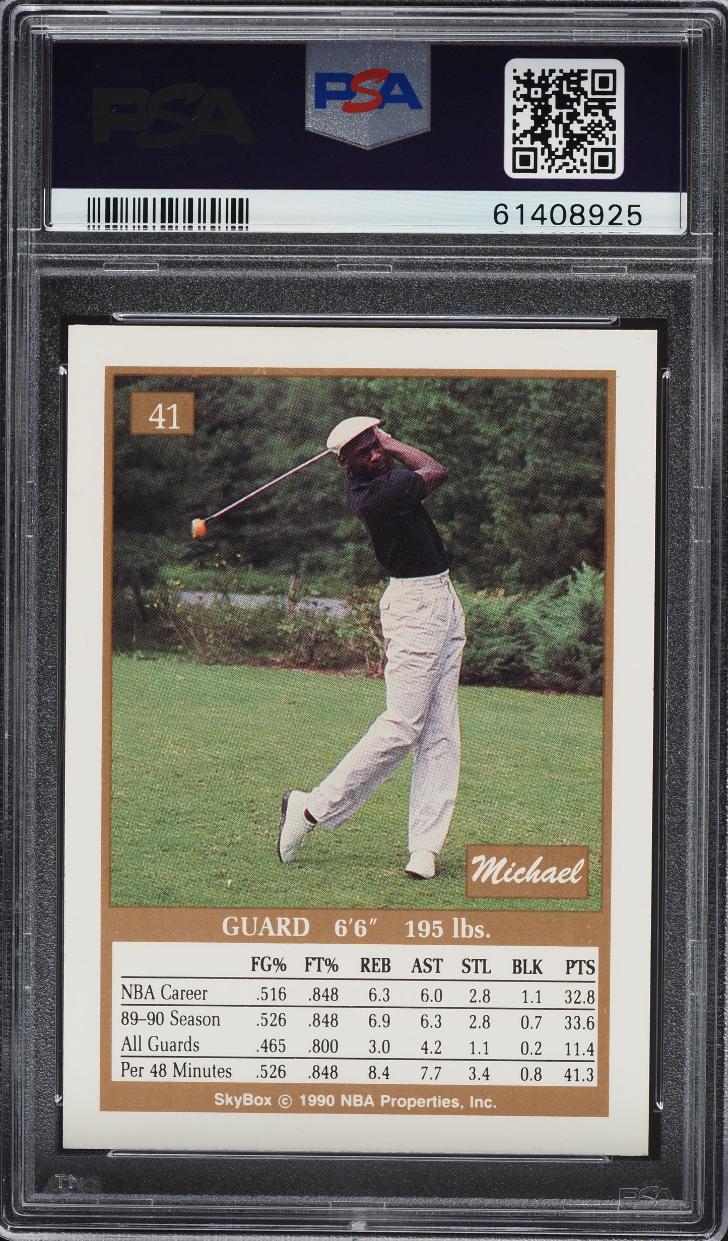 1990 SKYBOX BASKETBALL MICHAEL JORDAN #41 PSA 8 NM-MT