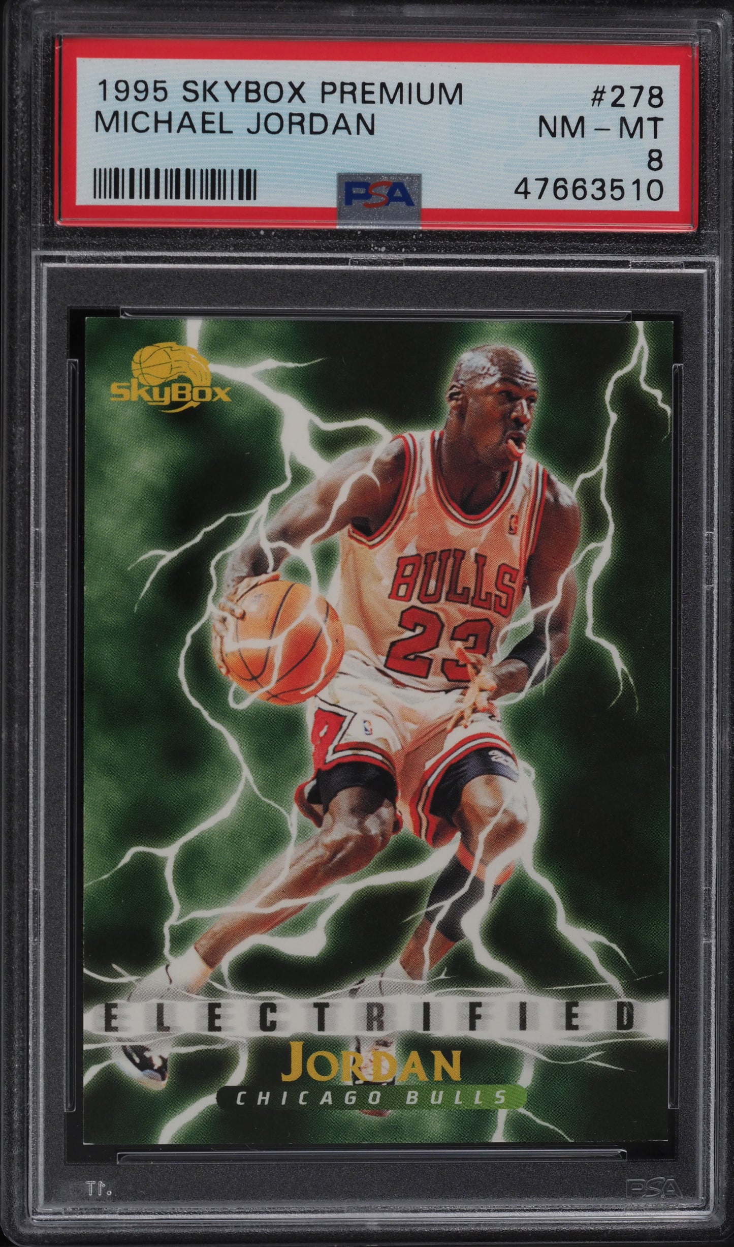 1995 SKYBOX PREMIUM MICHAEL JORDAN #278 PSA 8 NM-MT