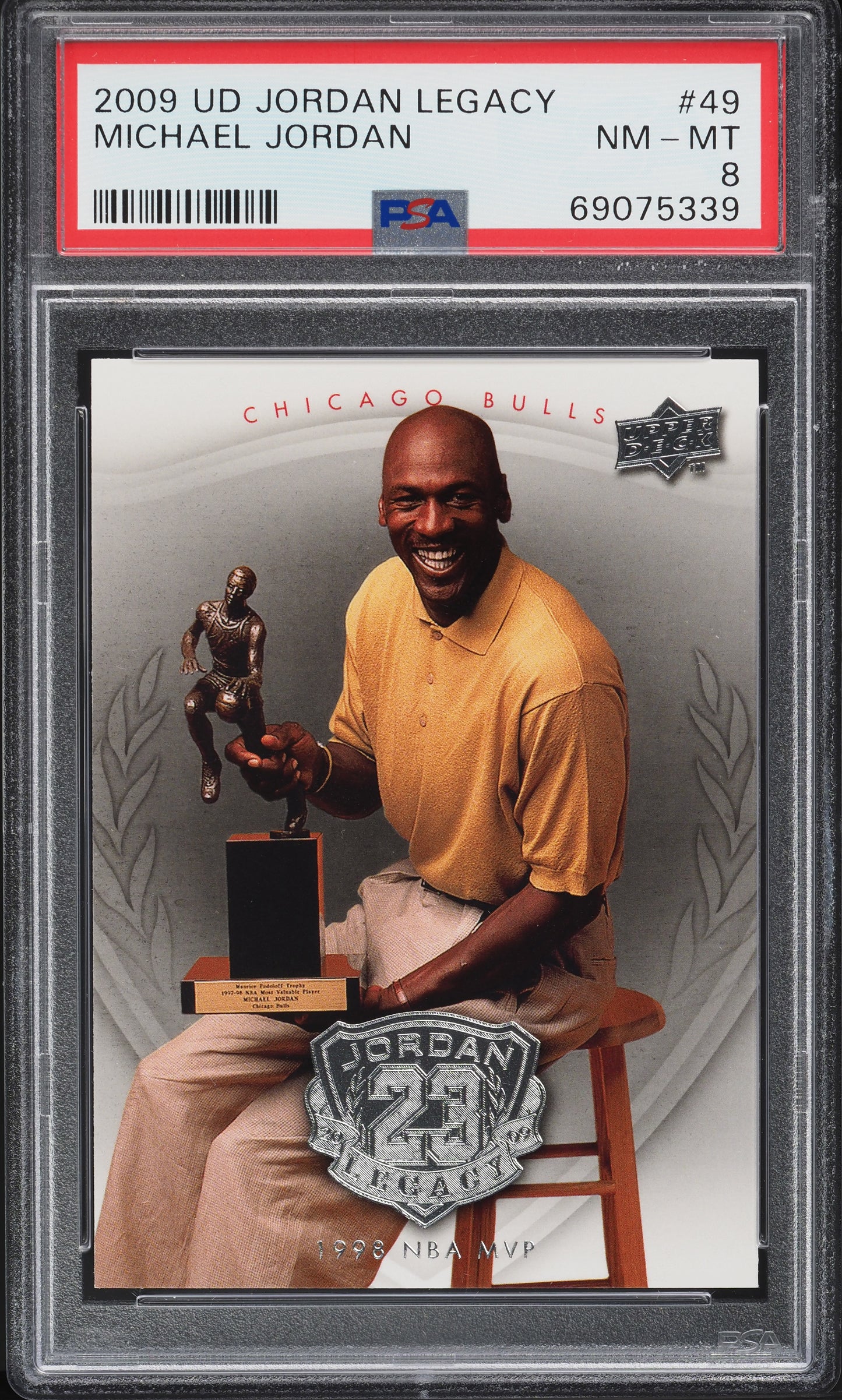 2009 UPPER DECK LEGACY MICHAEL JORDAN #49 PSA 8 NM-MT