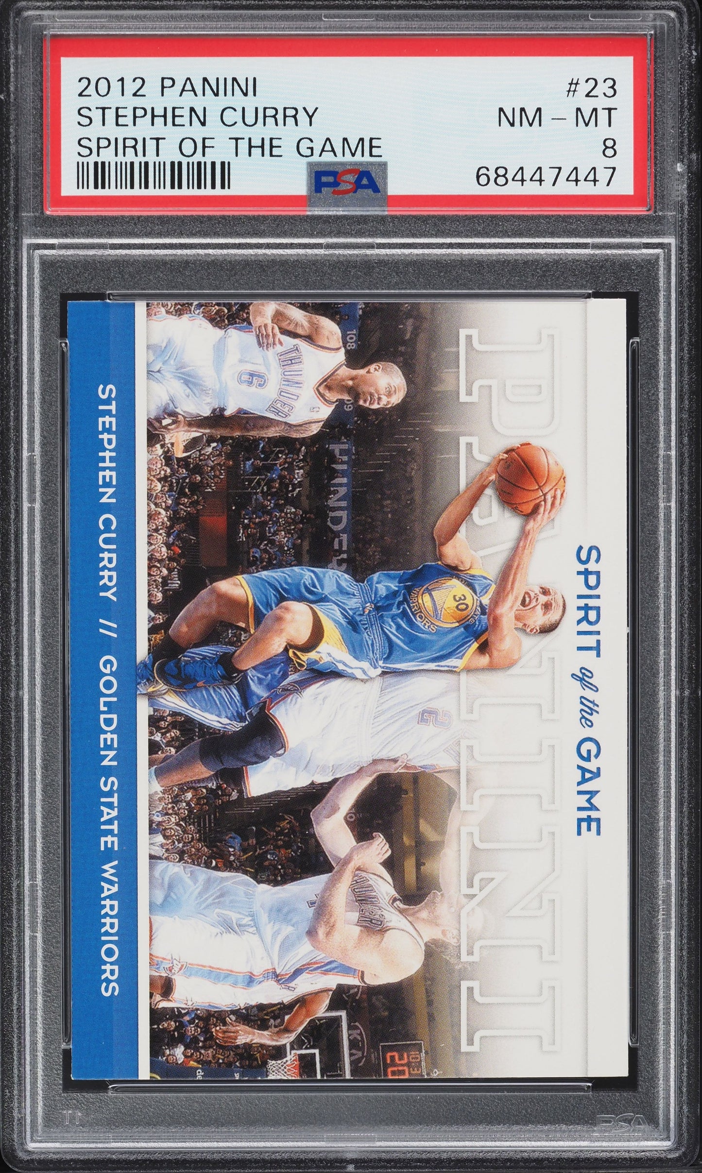 2012 PANINI SPIRIT OF THE GAME STEPHEN CURRY #23 PSA 8 NM-MT