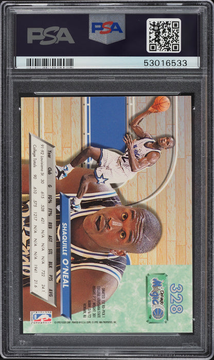 1992 ULTRA SHAQUILLE O'NEAL ROOKIE #328 PSA 8 NM-MT