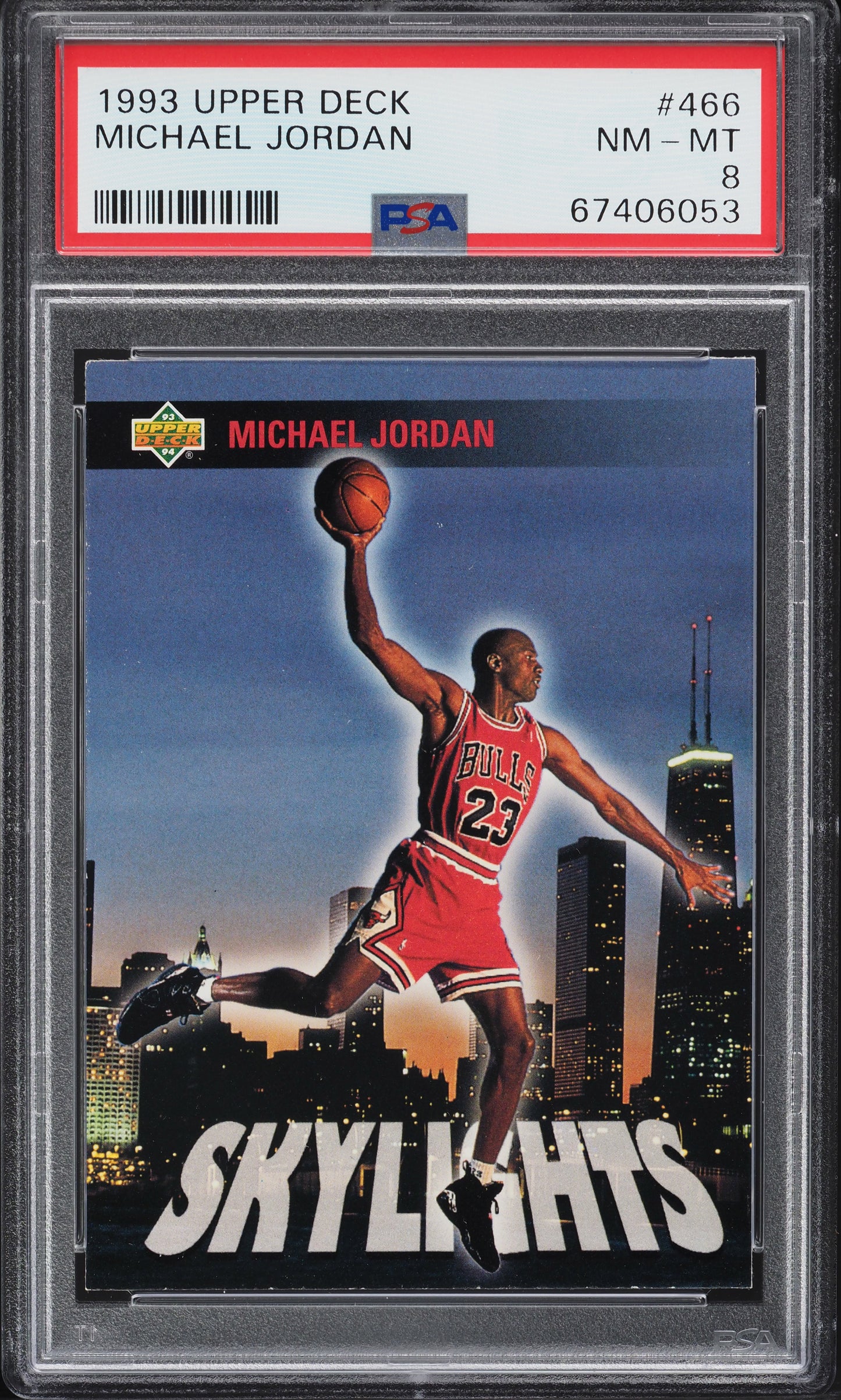 1993 UPPER DECK BASKETBALL MICHAEL JORDAN #466 PSA 8 NM-MT