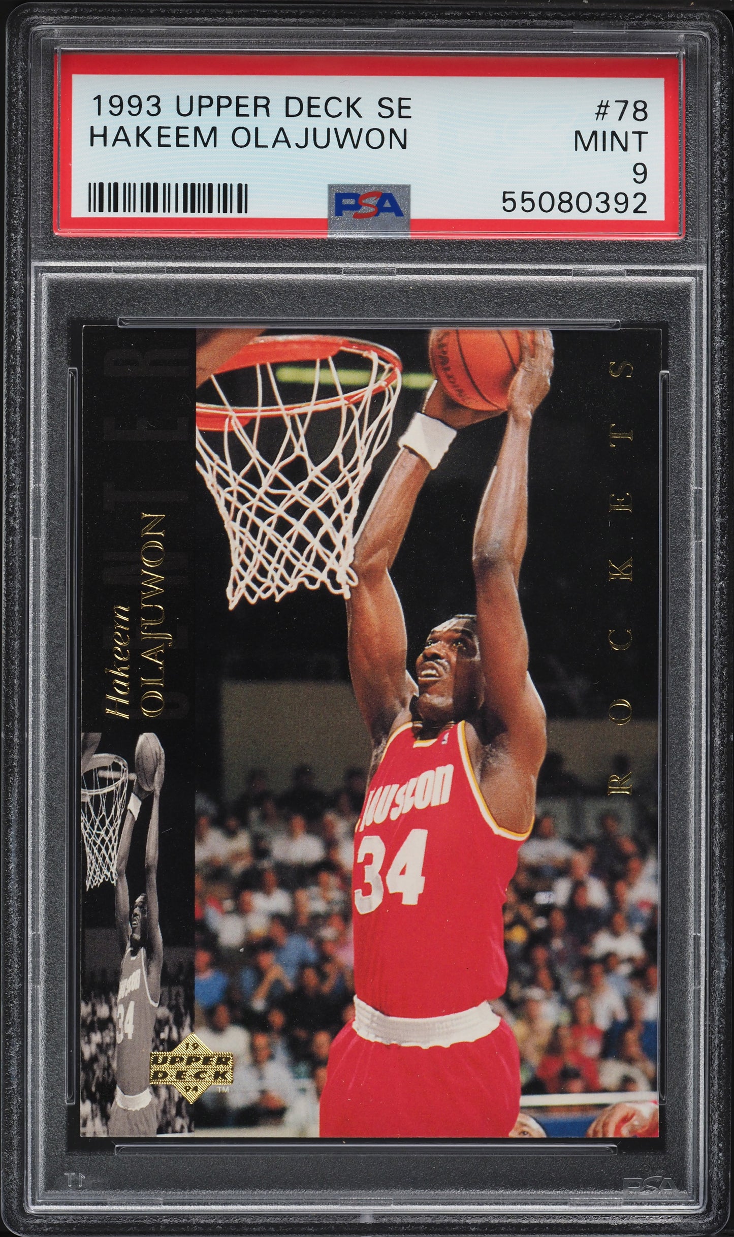 1993 UPPER DECK SE HAKEEM OLAJUWON #78 PSA 9 MINT