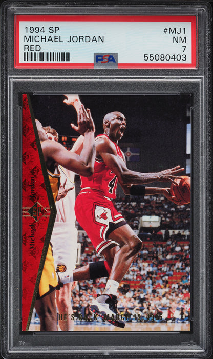 1994 SP RED MICHAEL JORDAN #MJ1 PSA 7 NRMT