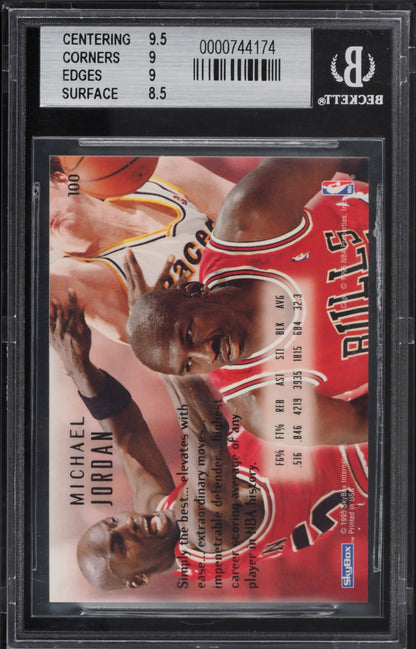 1994 SKYBOX EMOTION MICHAEL JORDAN #100 BGS 9 MINT