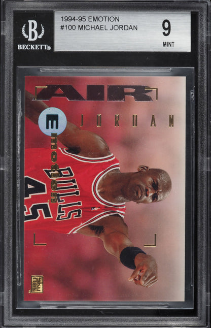 1994 SKYBOX EMOTION MICHAEL JORDAN #100 BGS 9 MINT