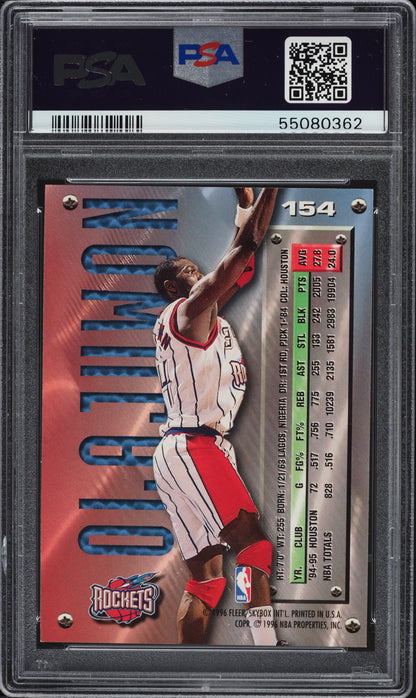 1995 METAL BASKETBALL HAKEEM OLAJUWON #154 PSA 7 NRMT