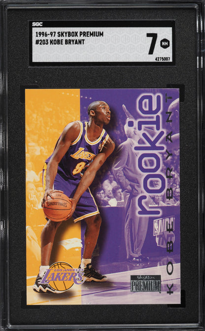 1996 SKYBOX PREMIUM KOBE BRYANT ROOKIE #203 SGC 7 NRMT