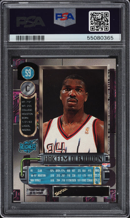 1997 METAL UNIVERSE HAKEEM OLAJUWON #59 PSA 7 NRMT