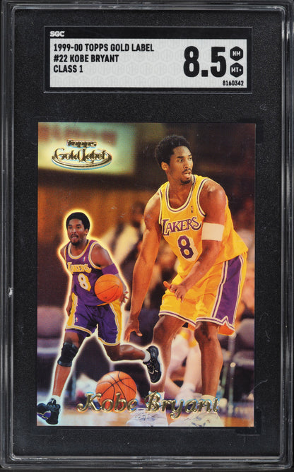 1999 TOPPS GOLD LABEL CLASS 1 KOBE BRYANT #22 SGC 8.5 NM-MT+